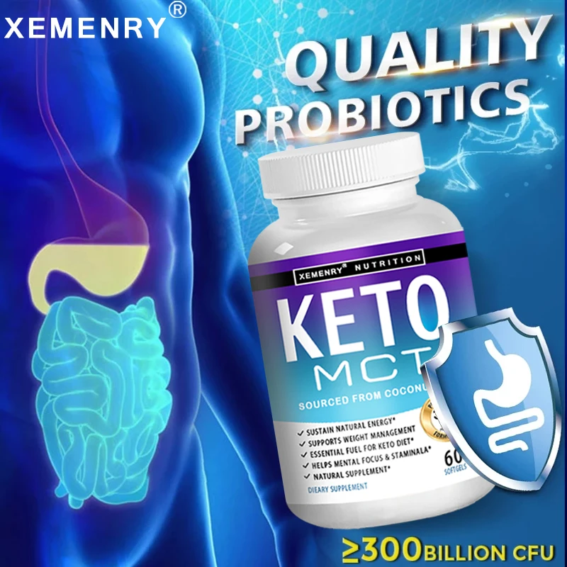 

Balance Bacteria Reduce Bloating, Constipation, Improve Intestinal Absorption and Stomach Digestion, KETO Probiotic Capsules