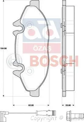 

986494081 тормоз BALATASI на VIANO W639 03 VITO W639 03 VITO W639 03
