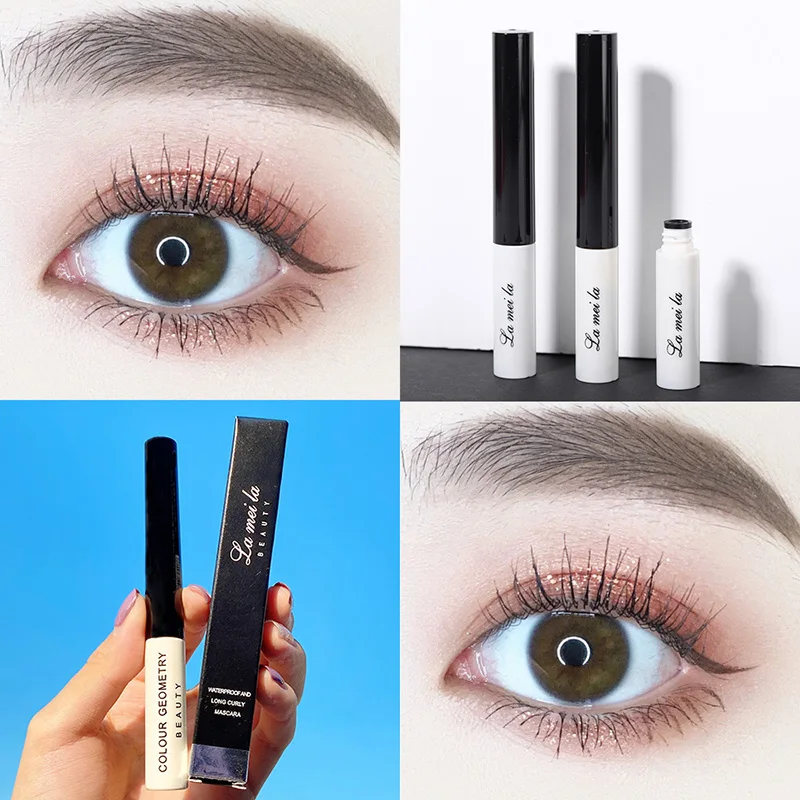 

1 PC Ultra-fine Spiral Brush Head Silky Black Mascara Nature Long Lasting Waterproof Curled Quick Dry Not Blooming Eye Makeup