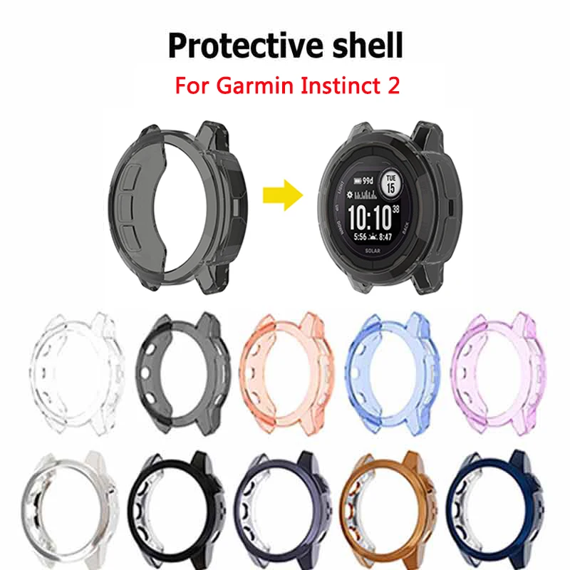 

Защитный чехол для Garmin Instinct 2, защитная рамка, мягкий чехол из ТПУ для смарт-часов Garmin Instinct Ct2, защитный чехол