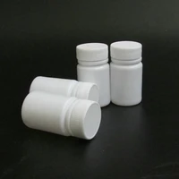 5pcs 15ml 20ml 30ml 50ml 60ml 100ml white refillable seal bottles vials reagent solid powder medicine pill storage containers