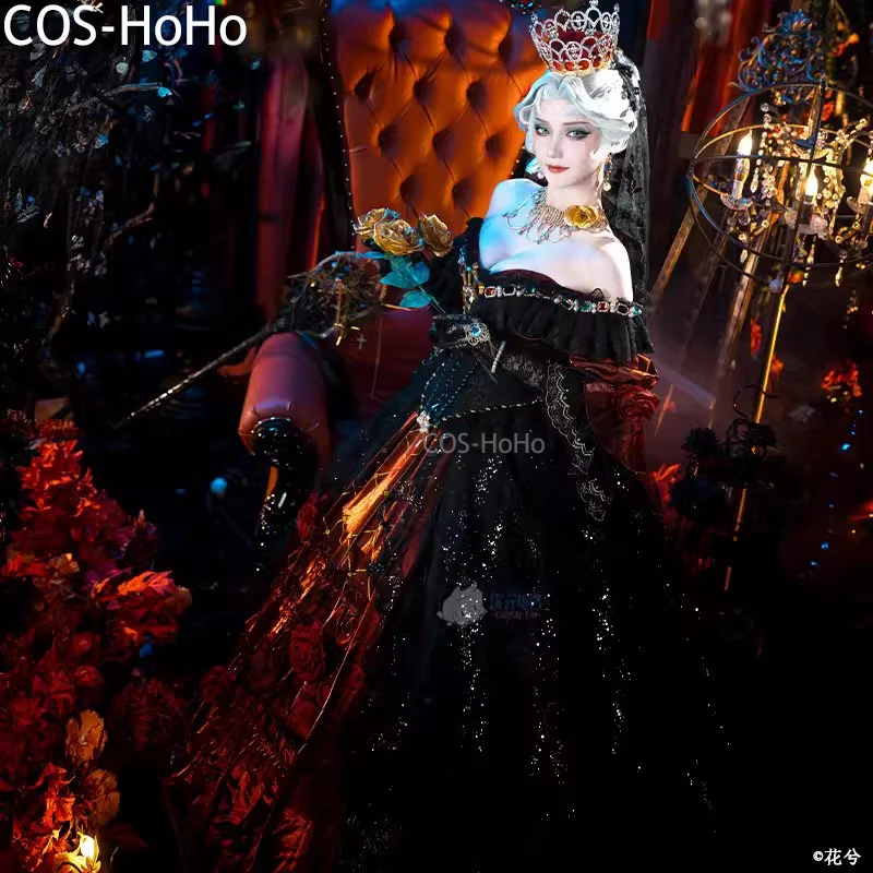Костюм женский для косплея кровавой королевы с V-образным вырезом