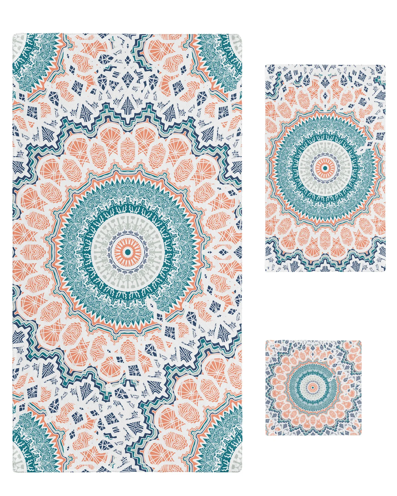 

3 шт., набор банных полотенец с рисунком мандалы