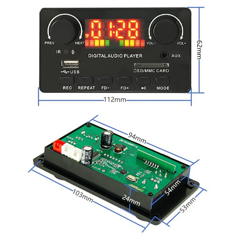 Плата декодера MP3 WMA беспроводной Bluetooth 5 0 7 В-25 В