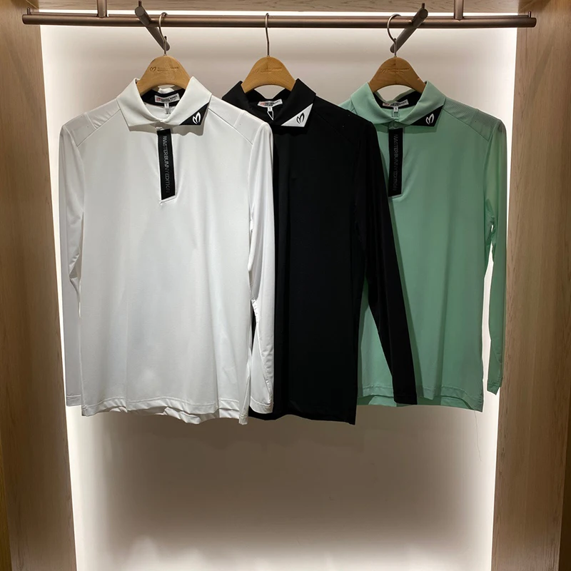 

Sunscreen New POLO Shirt Jersey 2023 Summer Golf Long Sleeve Men's Thin Quick Dry Golf Casual T-shirt Breathable