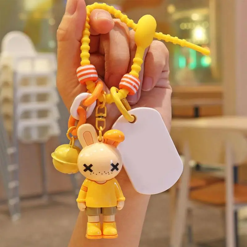 

Stainless Steel Bunny Rabbit Keychain Women Key Chain Silver Color Animal Bag Car KeyRing Jewelry Wallet Chain Also For Car Keys