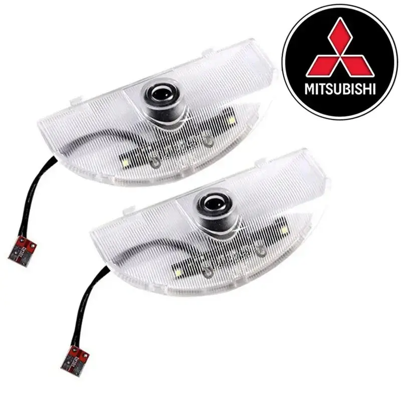 

2 шт. светодиодный дверной теневой проектор, лампа приветствия для Mitsubishi Pajero 2008-2020 Grandis 2009, автозапчасти, аксессуары