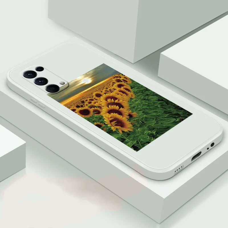 

For OPPO Reno5 Pro 5G RENO5 PRO PLUS soft case TPU silicone phone Shell Flower back cover phone case Sunflower case