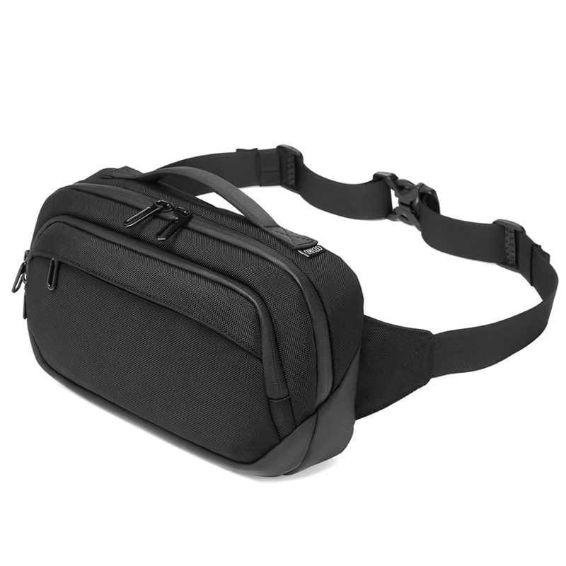 

OZUKO Men Waist Bag Casual Fanny Pack Male Waterproof Travel Waist Bags Multifunctional Large Capacity Chest Bag for Cell Phone