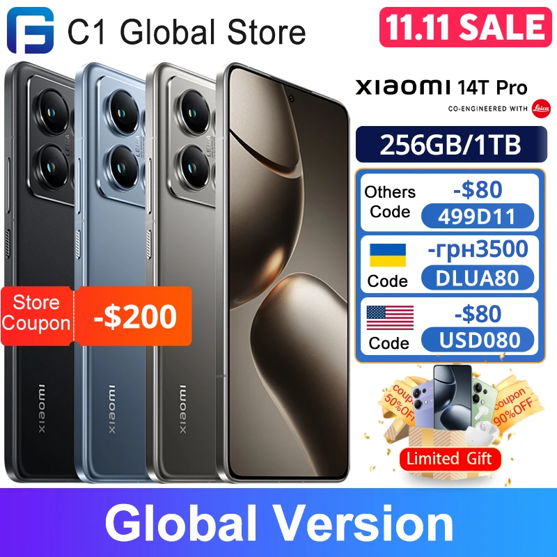 Смартфон Xiaomi 14T Pro 12/512ГБ 12/1ТБ global