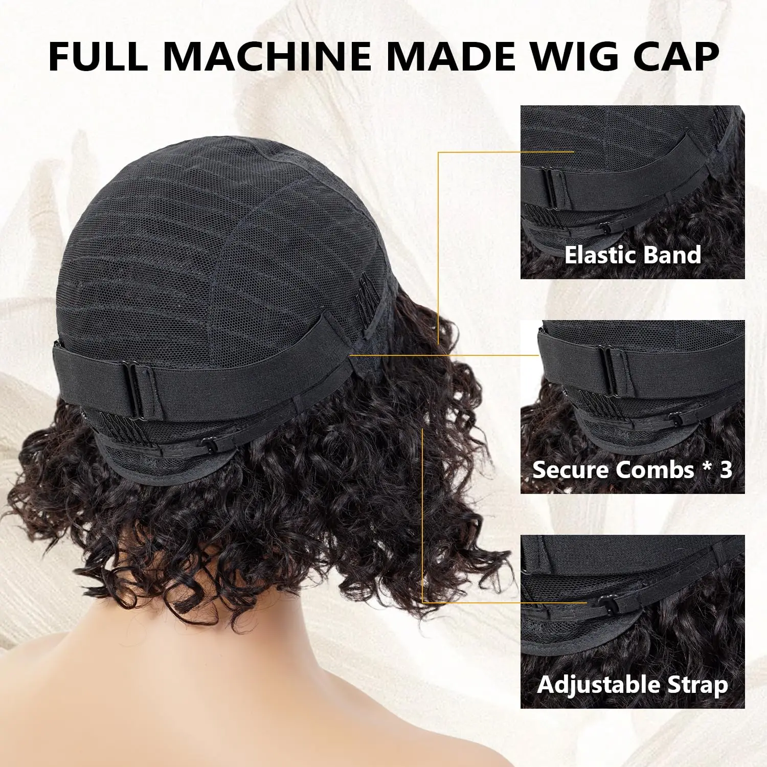 Индийский Парик Из Человеческих Волос Remy С Волнистой Текстурой И Челкой