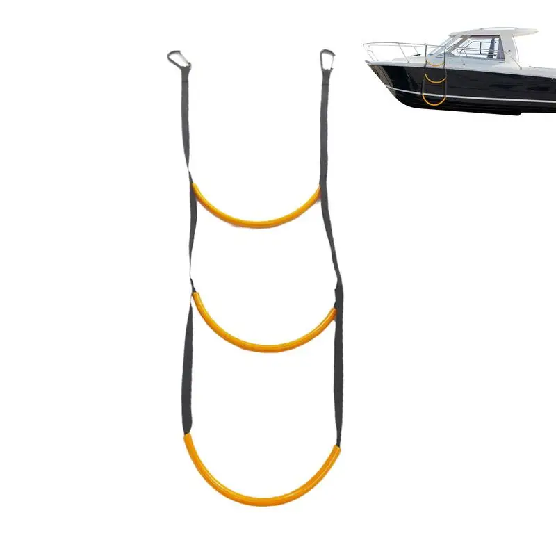 

Portable Boat Rope Ladder 3Step Folding Hanging Boat Boarding Ladder Light-weight Uv-proof Rope Ladder Boat Accessories