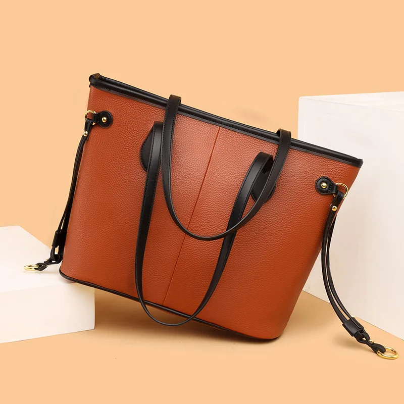 

Woman Retro Quality Leather Shoulder Bags Brand Designer Handbag Trendy High-end Brand Tote Bag Simple All-match Lady Wrist Bags