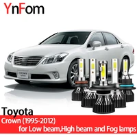 ynfom led headlights kit for toyota crown s150 s200 royal athlete majesta 1995 2012 lowhigh beamfog lampcar accessories