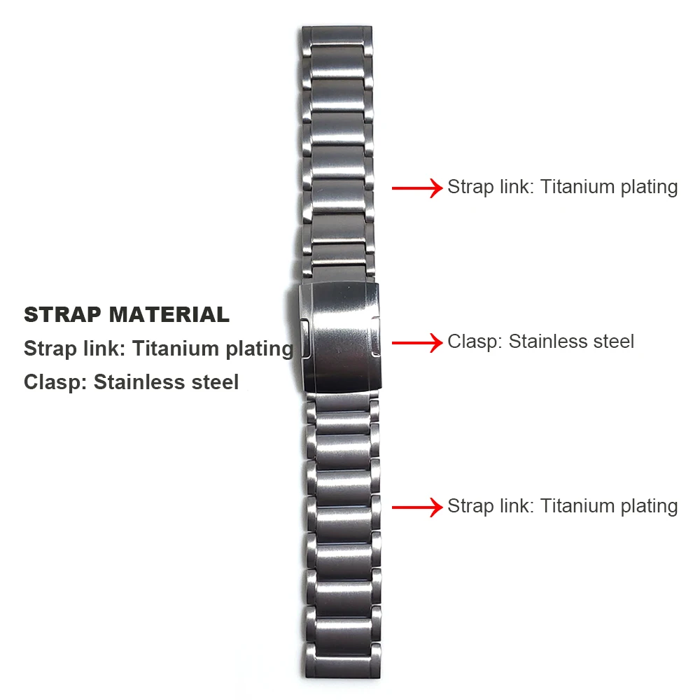 22mm Titanium Metal Watch Strap For Amazfit GTR 4 GTR4 / 2 3 Pro / GTR 47mm Band Replacement Watchband Bracelet Belt Accessories