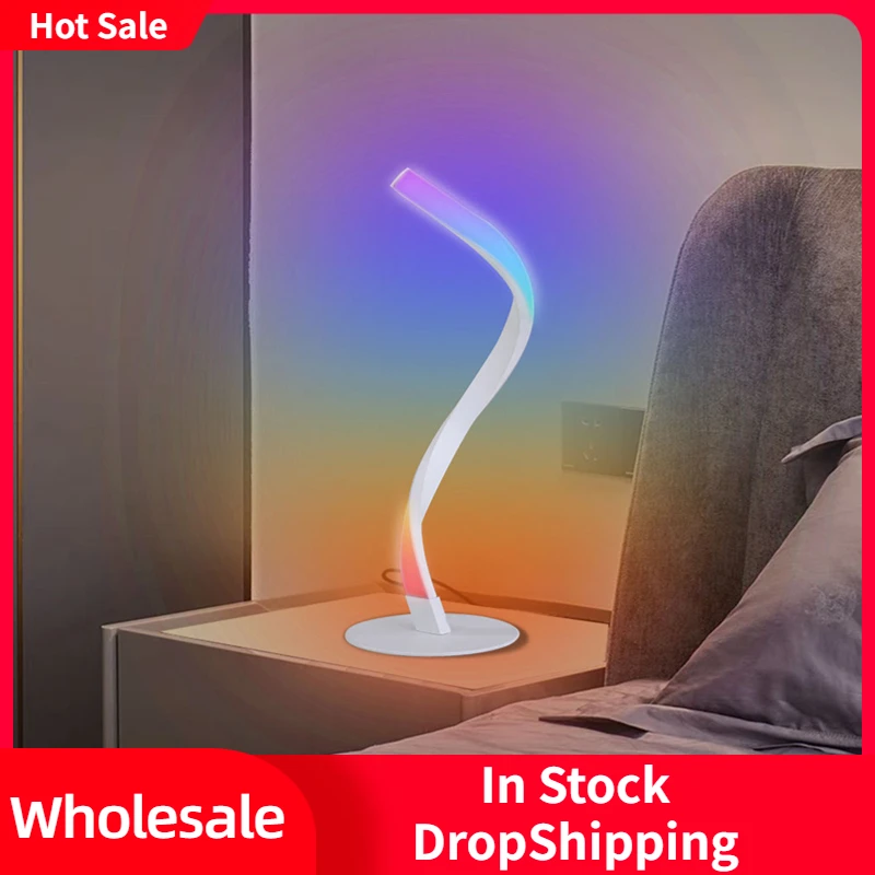 

Настольная лампа в форме змеи с Wi-Fi, разноцветная приглушаемая прикроватная лампа Rgb, декоративные светильники