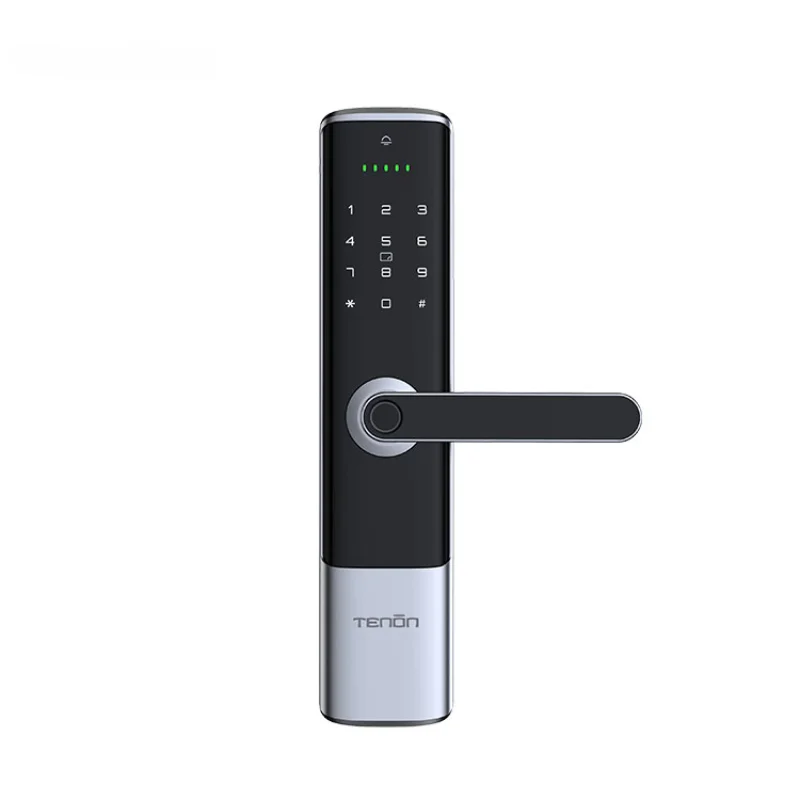 

K6 Tuya App Smart Home Electronic Locks Cheap Key Code Biometric Fingerprint Door Handle Set With Keyless Lock