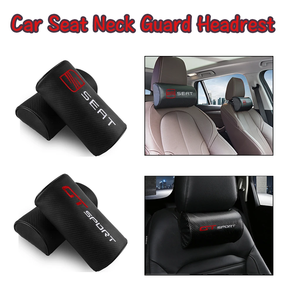

1/2Pcs Car Seat Neck Pillow Protection Auto Support Rest Travelling Headrest For SEAT FR Formentor Ateca Cupra Leon Exeo Toledo
