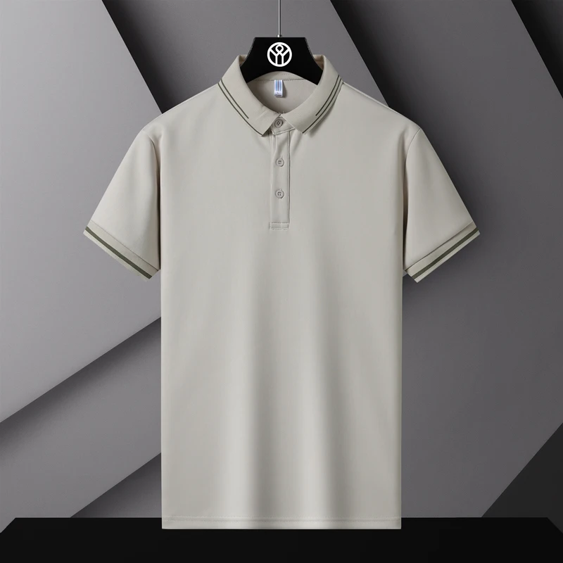 Повседневная 2023 летняя однотонная черно-белая рубашка поло с коротким рукавом