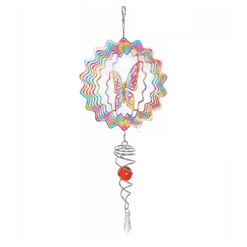 

Rotating Wind Spinner Butterfly Birds Home Decor Room Garden Hanging Decoration Outdoor Balcony Crystal Wind Chime