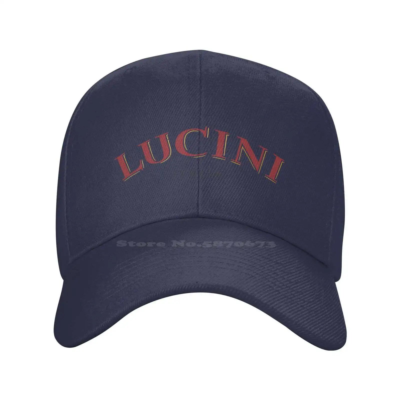 

Lucini Logo Print Graphic Casual Denim cap Knitted hat Baseball cap