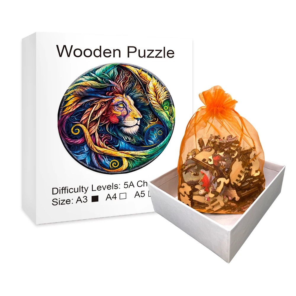 Деревянная головоломка &quotКороль Лев&quot игрушки уникальная деревянная для