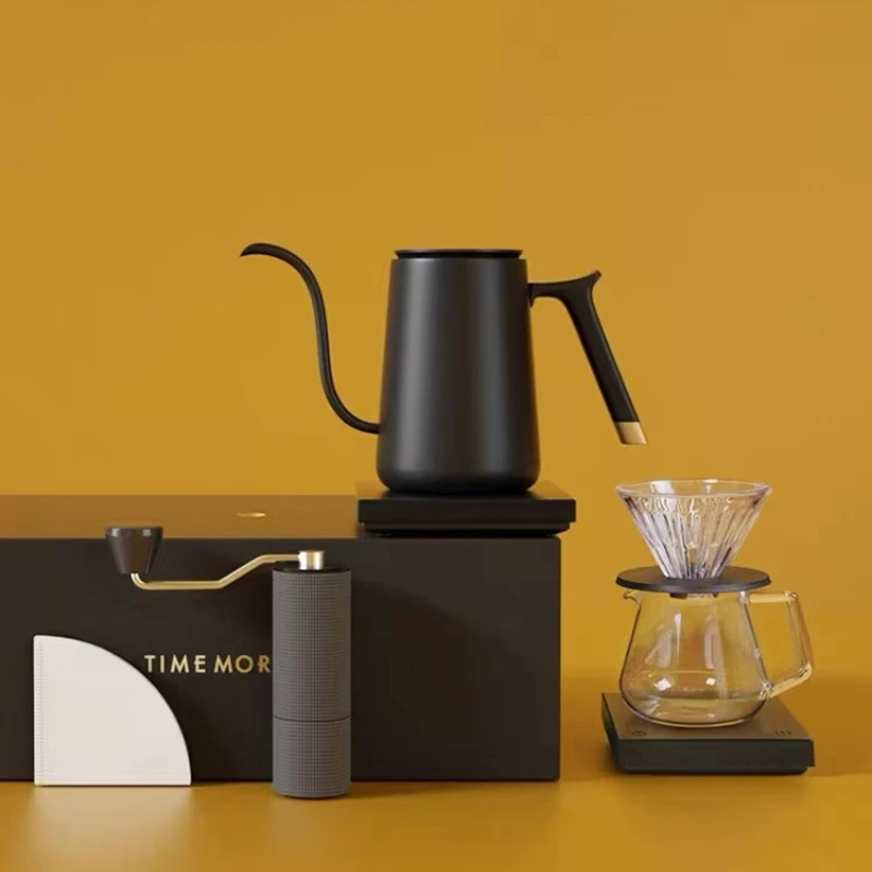 

Tamo household hand-washed coffee suit gift box, gift, temperature control hand-washed boiling pot, bean grinder, electronic