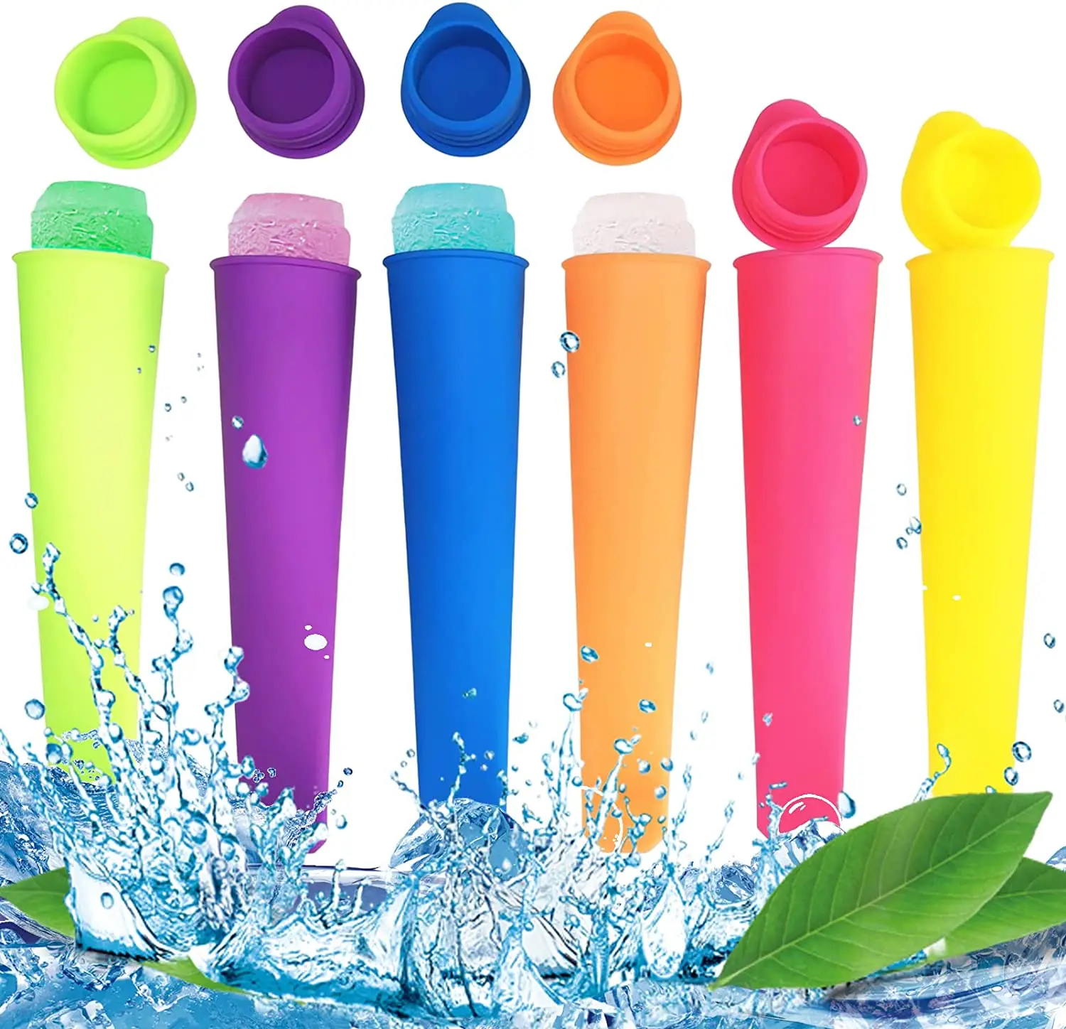 

6pcs/set Summer Popsicle Maker Lolly Mould Kitchen DIY Random Color Food-Grade Silicone Frozen Ice Cream Pop Mold Kitchen Tool