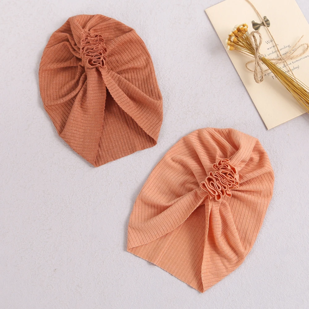 

2pcs Baby Girl Headband For Children Soft Turban Cap Baby Accessories Nylon Newborn Headwrap Beanie Hat