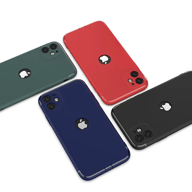 

Ultra Slim Silicone Case For iPhone 13 12 11 Pro MAX Mini X XS XR 6 6S 7 8 Plus Candy Colors Soft TPU Matte Phone Cover Coque