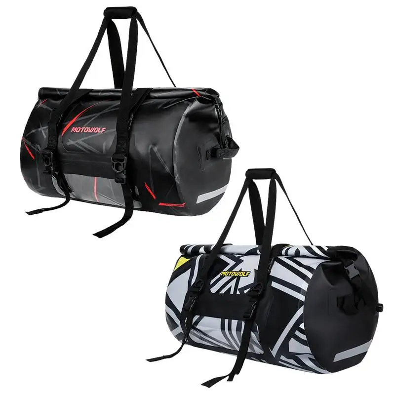 

Motorcycle Bag Deluxe Hide-Away Tail Trunk Luggage Motorcycle Luggage Bag With Mounting Straps Motorcycle Gear Bag Tail Bag