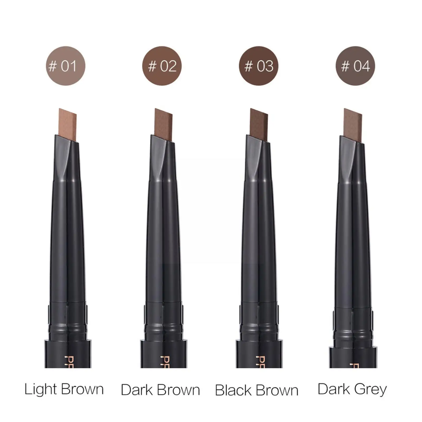 

4 Colors Double Head Eyebrow Pencil Waterproof Auto Lasting Long Brush Eyebrow Easy Ware Sweat-proof Eyebrow Pencil Pen,wit P8D9