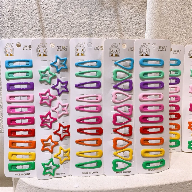 

Korean Style New Cute Girl Simple Hair Clips Candy Color Water Drop Hair Pins for Children Fashion Hair Accessories