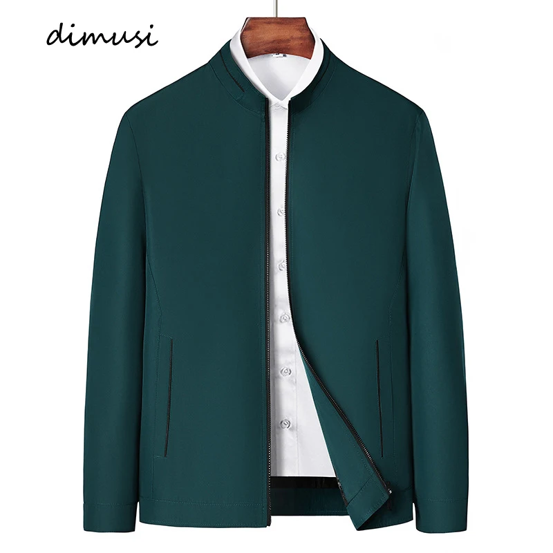 

DIMUSI Spring Autumn Mens Bomber Jacket Casual Men Outwear Windreaker Zipper Coats Fashion Slim Fit Business Jacket Man Clothing