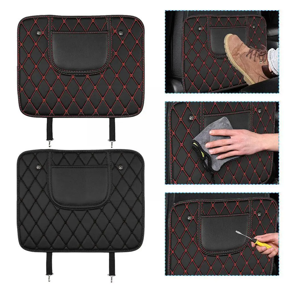 

Car Anti-Kick Mats Auto Seat Back Protector Cover For Children Baby Storage Pocket Wear Resistant Interior Accessories V0H9