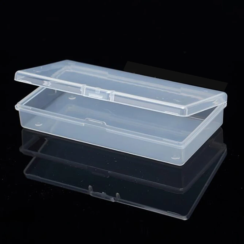 1 шт. прямоугольный прозрачный пластиковый контейнер для хранения ювелирных