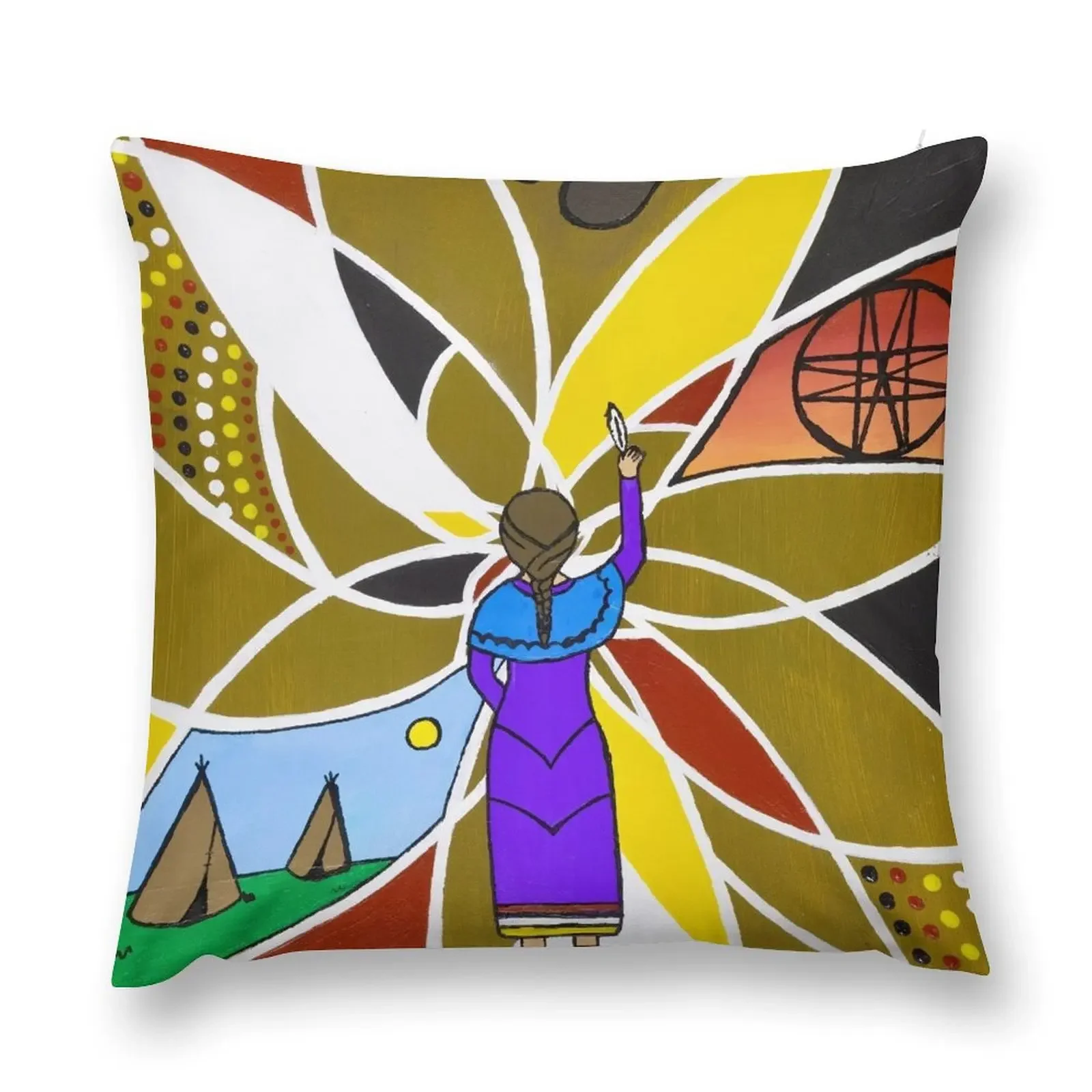 Декоративная подушка Mi'kmaq Proud Woman из полиэстера