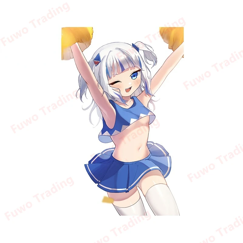 

Fuwo Trading Car Sticker Fashion Beautiful Gawr Gura Girl Vinyl Decal Bumper Scratch-proof Laptop Decoration Accessories PVC