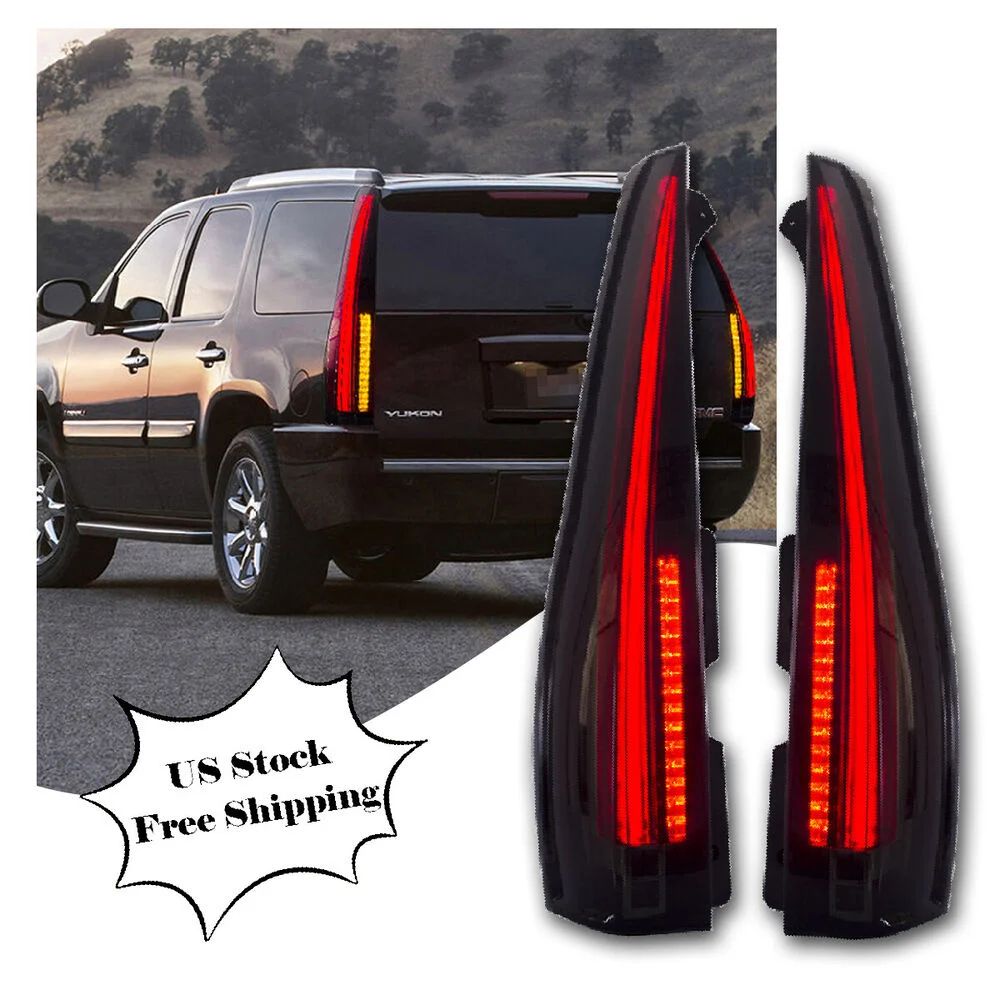 

Car Accessories 2Pcs LED Smoked Rear Tail Lights For 07-14 for Chevy Tahoe Suburban 1500/GMC Yukon DRL Signal Plug And Play