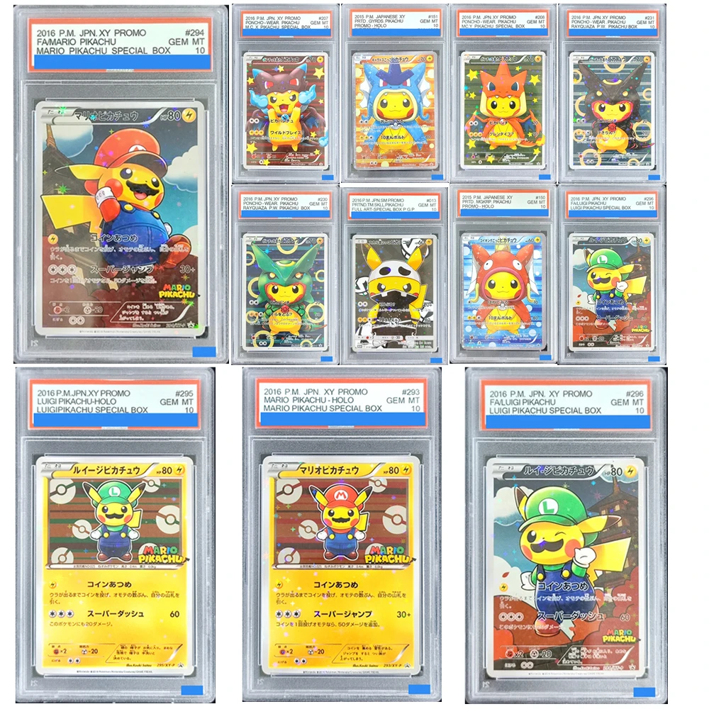 Proxy 2016 POKEMON JAPANESE XY PROMO #294 FA MARIO PRTND TM SKLL PONCHO WEAR Cosplay SPECIAL BOX Grade 10 Collectible Gift Cards