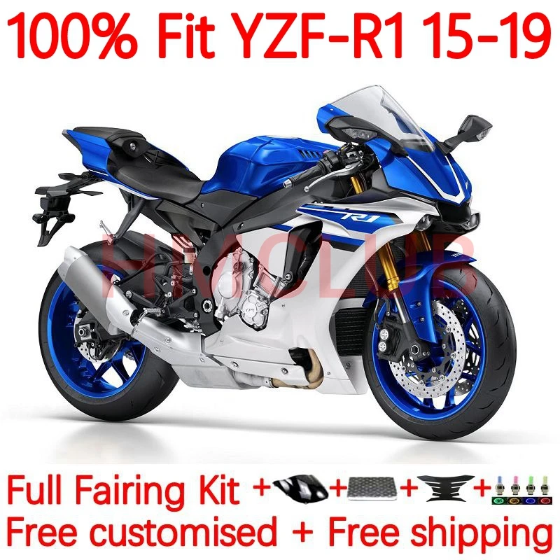 

Injection For YAMAHA YZF-R1 YZF 1000 R1 R 1 YZFR1 2015 2016 2017 2018 2019 YZF1000 15 16 17 18 19 Fairings 29No.18 blue silvery
