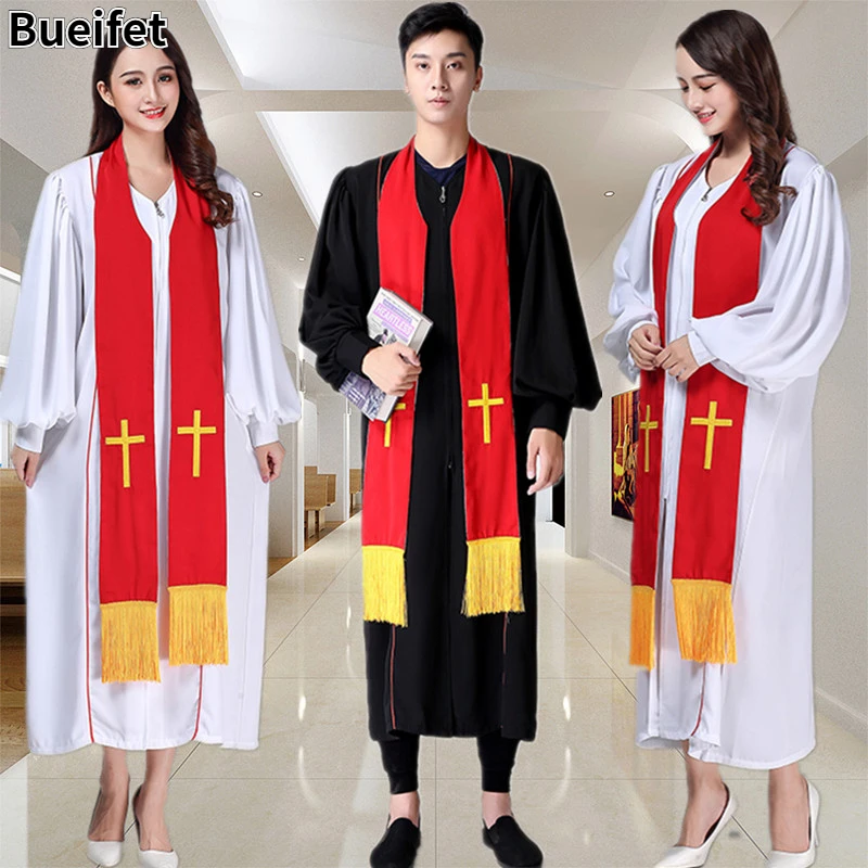 Priest Costume Choir Church Dress Jesus Outfit Clergy Robes Hymn Holy Garments Nun Costume Church Poetry Class Religious Pastor