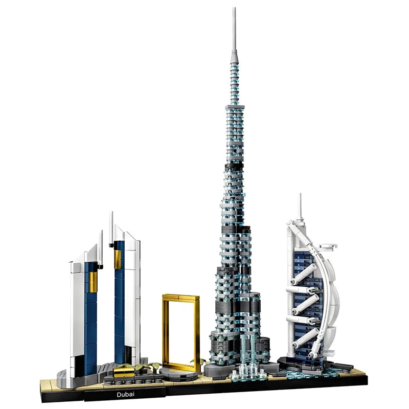 

Architecture Paris Dubai London Sydney Chicago Shanghai 21057 Building Blocks Kit Bricks City Model Kid Toys For Children Gift