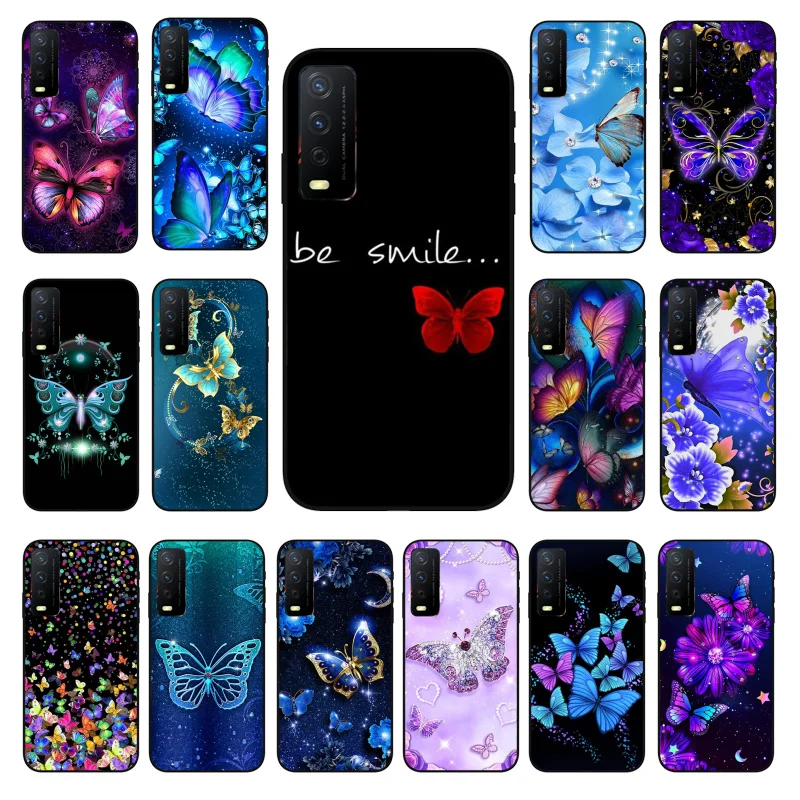 

Butterfly Phone Case for VIVO Y31 Y21S Y21 Y15S Y53S Y11S Y12 V21 V21E Y20 Y70 1907 V17Neo Y21S Y33S Y72