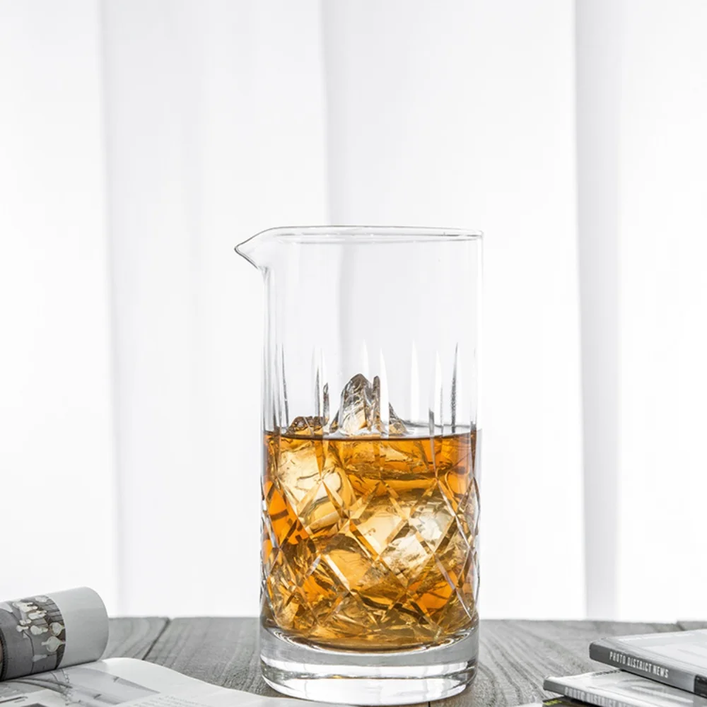 NOVARE 700 Мл/23 Унций Ручная Резная И Выдувная Стеклянная Смеситель Для Коктейлей