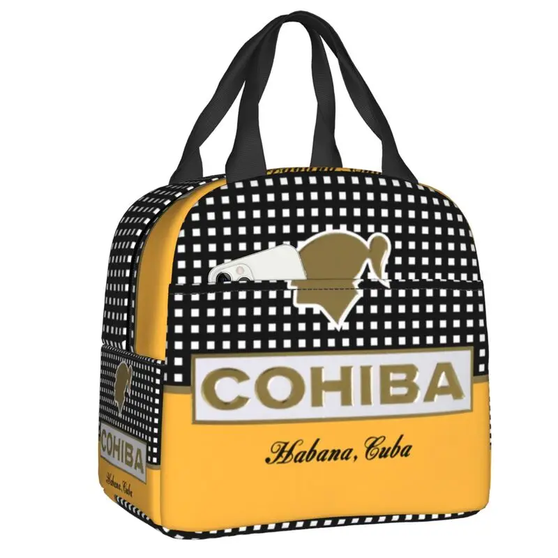 

Habana Cuba Cigar Cohiba Insulated Lunch Bag for School Office Cooler Thermal Bento Box Women Kids Food Container Tote Bags