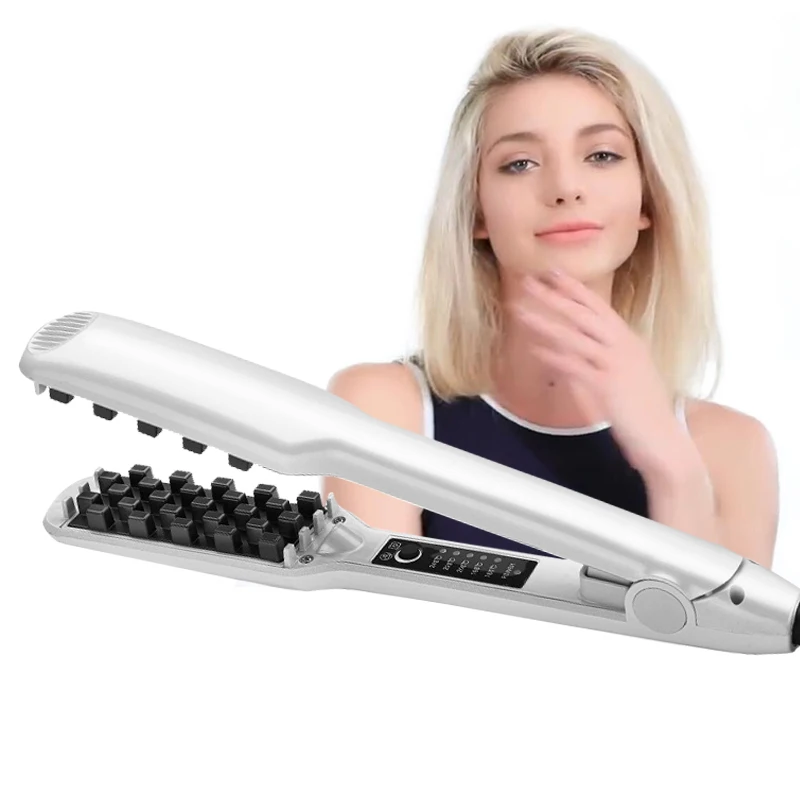 Ceramic Hair Straightener Volumizing Flat Irons Heating Fluffy Artifact Hair Wave Styler Crimping Tool