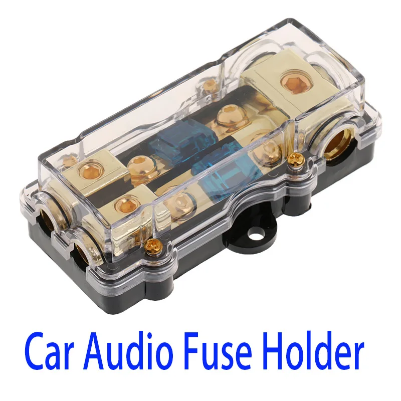 

Car Audio Fuse Holder 60A Distribution Block 0/2/4 AWG in 4/6/8 AWG out for Car Truck Trailer RV SUV Yacht Boat Auto Parts