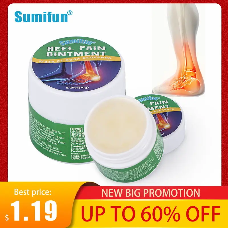 

1Pc 10g Sumifun Heel Pain Relief Ointment Massage Balm Foot Achilles Tendinitis Arthritis Spur Ache Rheumatism Treatment Cream