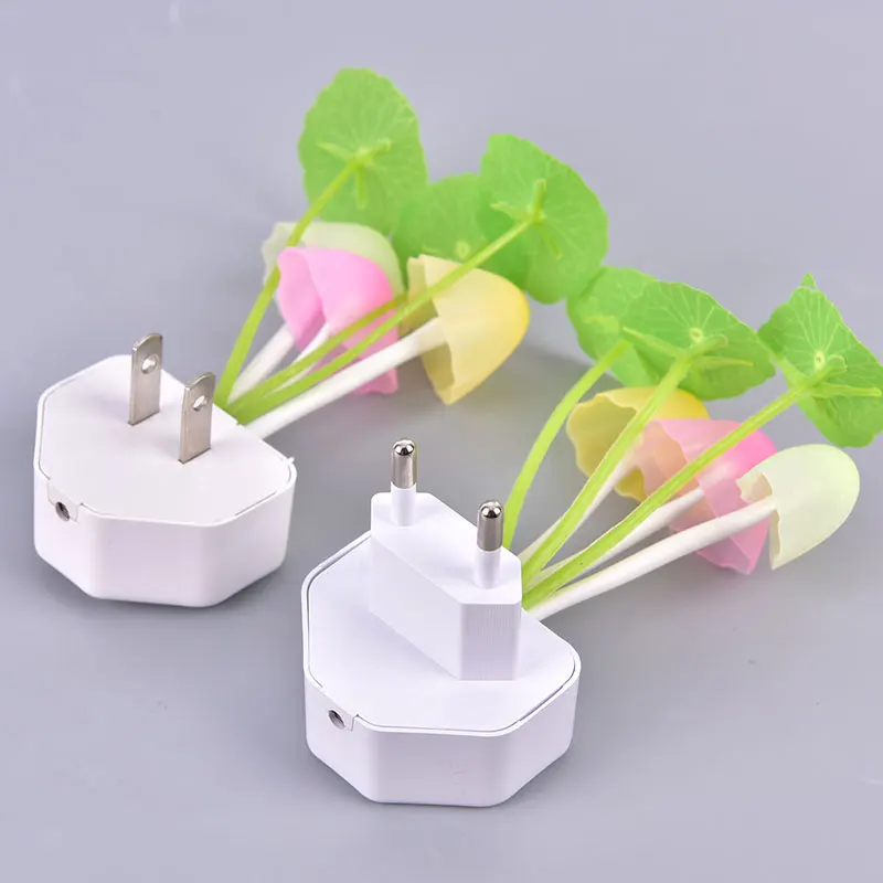 

1Pc Romantic LED Night Light Mushroom Sensor Plug-in Wall Lamp Home Decor Home Decoration Home Decoration Accessories